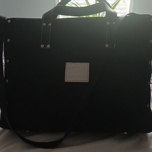 Stylish Handmade Leather Black Women's Briefcase/Laptop Bag